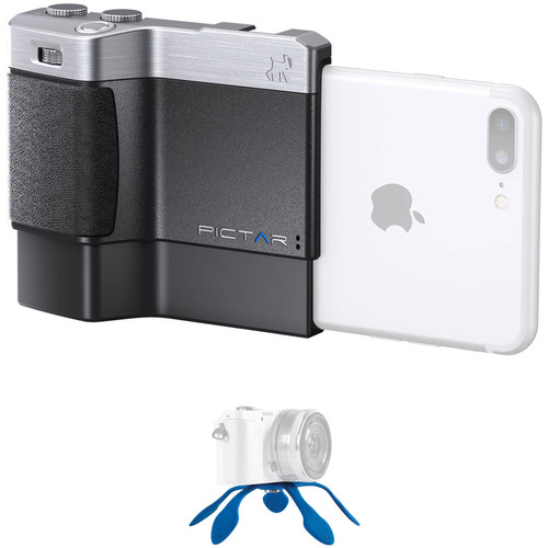 miggo Pictar Plus Camera Grip for iPhone 6 Plus/6s Plus/7 Plus/8 Plus/X & Android with Mini Tripod Kit