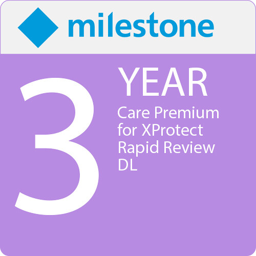 Milestone 3-Year Care Premium for XProtect Rapid Review DL