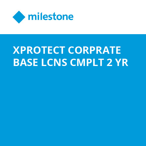Milestone XProtect Corporate Base Server License with 2-Year Care Plus Corporate BL & Care Premium for Corporate DL