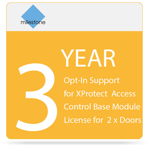 Milestone 3-Year Opt-In SUP for XProtect Access Control Base Module License for 2 x Doors