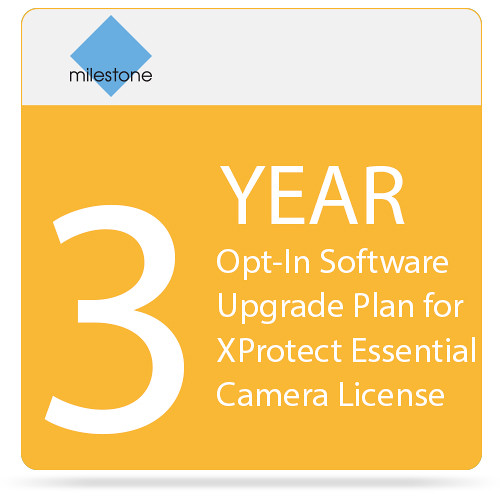 Milestone 3-Year Opt-In Software Upgrade Plan for XProtect Essential Camera License