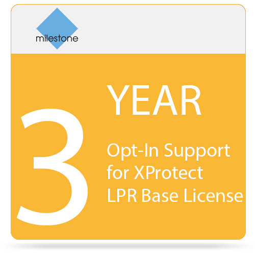 Milestone 3-Year Opt-In SUP for XProtect LPR Base License