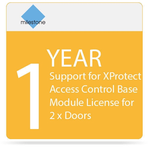 Milestone 1-Year SUP for XProtect Access Control Base Module License for 2 x Doors