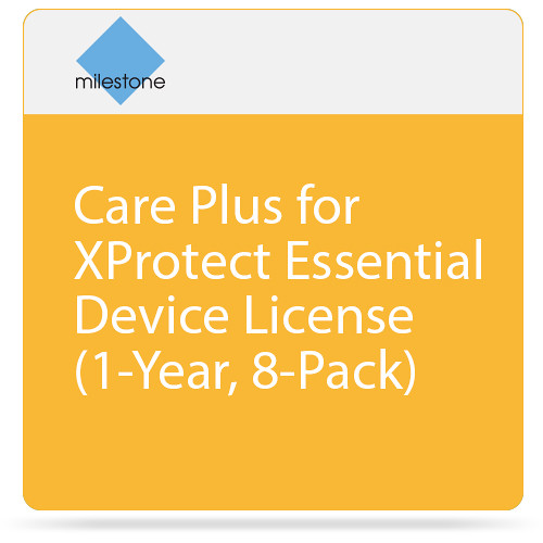 Milestone Care Plus for XProtect Essential Device License (1-Year, 8-Pack)