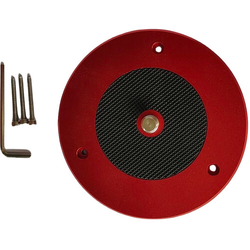 miliboo PJ12 100mm to Flat Conversion Plate for Tripod (Red)