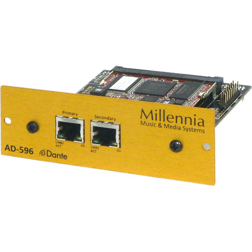 Millennia Audinate Dante Module for HV-3R with AD-596-DR Analog to Digital Converter Board