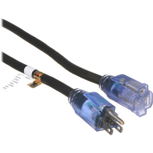 Century Wire and Cable Pro Glo SJTW Extension Cord with CGM (12 AWG, Black, 100')