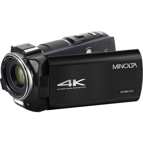Minolta MN4K100Z UHD 4K Camcorder with 10x Optical Zoom (Black)