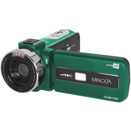 Minolta MN4K35NV UHD 4K IR Night Vision Camcorder (Green)