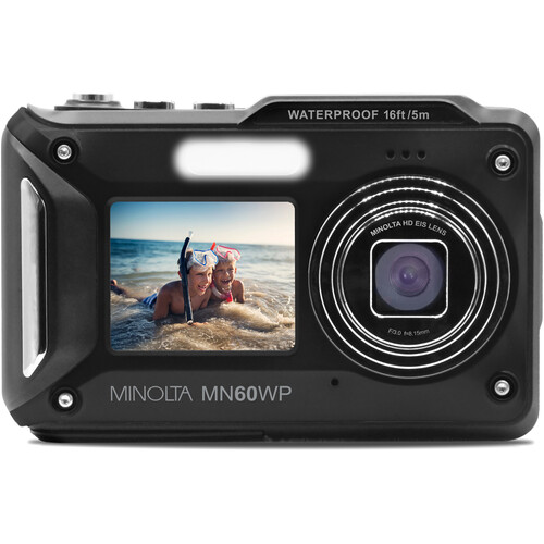 Minolta MN60WP Waterproof Dual Screen Digital Camera (Black)