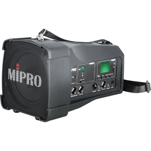 MIPRO MA-100 - Portable Rechargeable Wireless PA System With USB Player/Recorder (50-Watt, FREQ6A: 620 to 644 MHz)