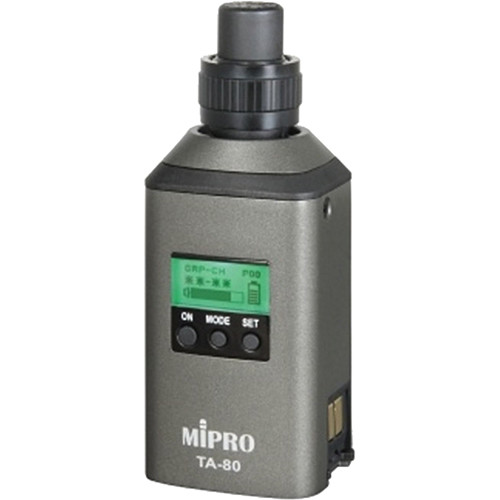 MIPRO Digital Wireless Plug-on Transmitter for Select XLR Microphone (5F: 540 to 604 MHz)