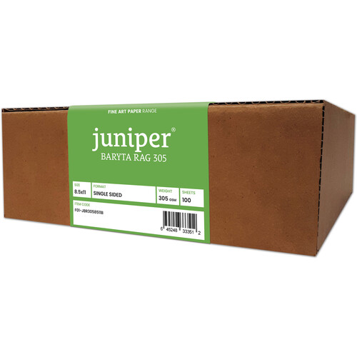 Moab Juniper Baryta Rag 305 Paper (8.5 x 11", 100 Sheets)
