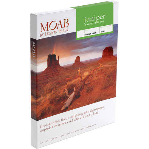 Moab Juniper Baryta Rag 305 Paper (A4 8.3 x 11.7", 100 Sheets)