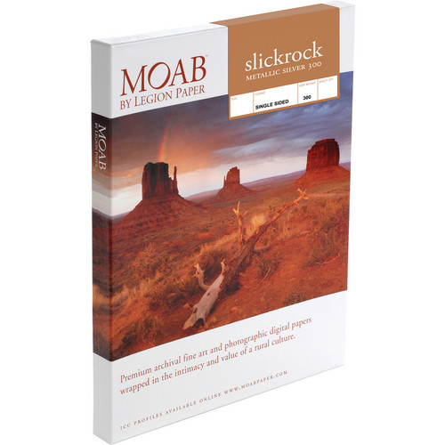 Moab Slickrock Metallic Silver 300 Archival Inkjet Paper (11 x 14", 25 Sheets)
