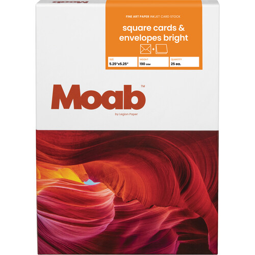 Moab Artist Cards (Bright White, 5.25 x 5.25", 25 Cards/Envelopes)