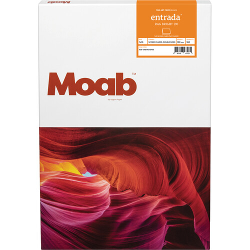 Moab Entrada Rag 190 Bright (7 x 10", 100 Cards)