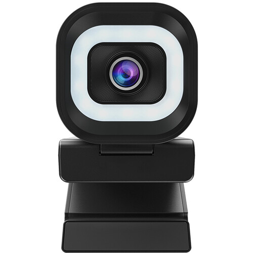 Moertek 4K Webcam with Ring Light and Remote Control
