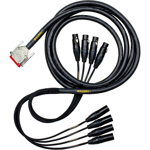 Mogami Gold AES TD DB-25 to 4 XLR Male & 4 XLR