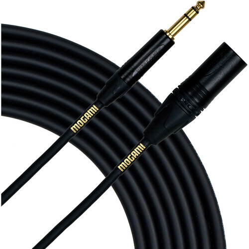 Mogami Gold 1/4" TRS Male to XLR Male Balanced Patch Cable (2')