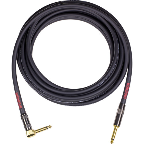 Mogami Overdrive Electric Guitar Cable with Copper Core Right-Angle to Straight Plugs (12')