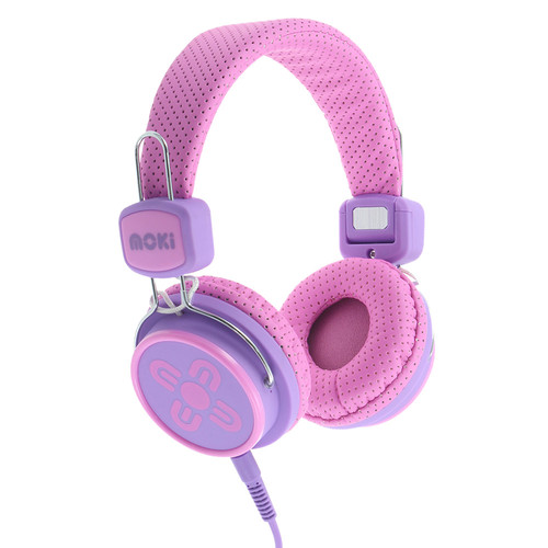 moki Kids Safe Volume-Limited Headphones (Pink/Purple)