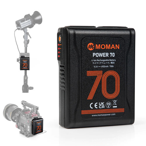 Moman Power 70 Micro V-Mount Lithium-Ion Battery MOMAN POWER 70