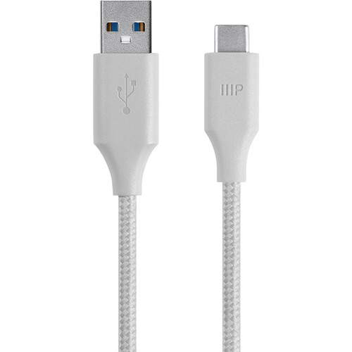 Monoprice Palette Series 3.0 USB-C To USB A (3',  White)