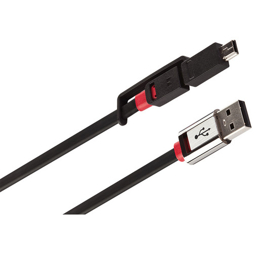 Monster 1' Monster Mobile High-Speed Connect2 Micro & Mini USB Cable (Black)