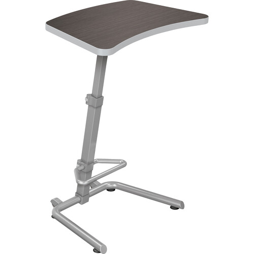 MooreCo 90533-7949 Up-Rite Student Table - Asian Night Surface - Platinum Egdeband