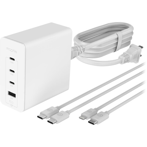 mophie Speedport 120W 4-Port GaN Wall Charger (White)