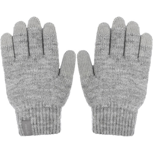 Moshi Digits Touch Screen Gloves (Light Gray, Large)
