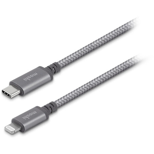 Moshi Integra USB-C Charge/Sync Cable with Lightning Connector (9.84", Titanium Gray)