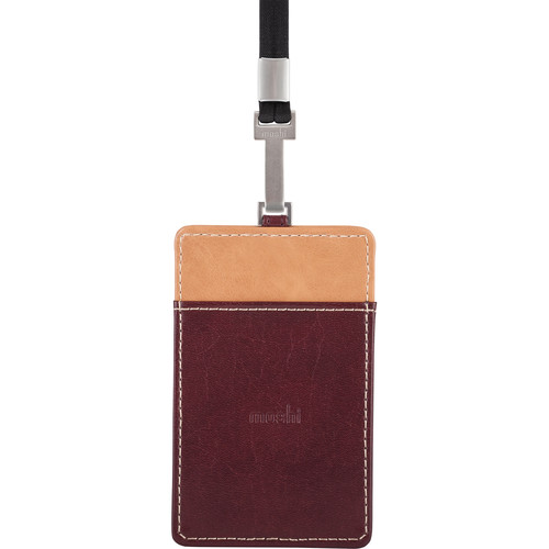 Moshi PU Leather Badge Holder (Burgundy Red)