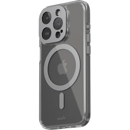 Moshi iGlaze Slim Hard-Shell MagSafe Case for iPhone 15 Pro (Gray)