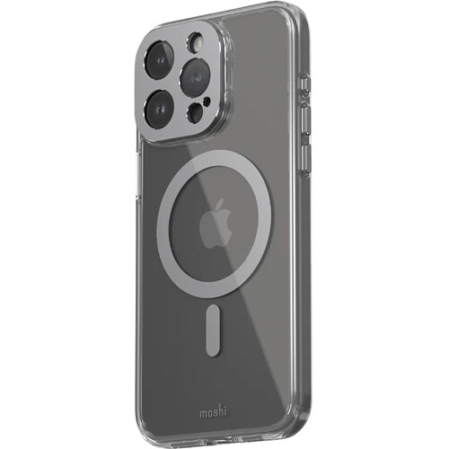 Moshi iGlaze Slim Hard-Shell MagSafe Case for iPhone 15 Pro Max (Gray)