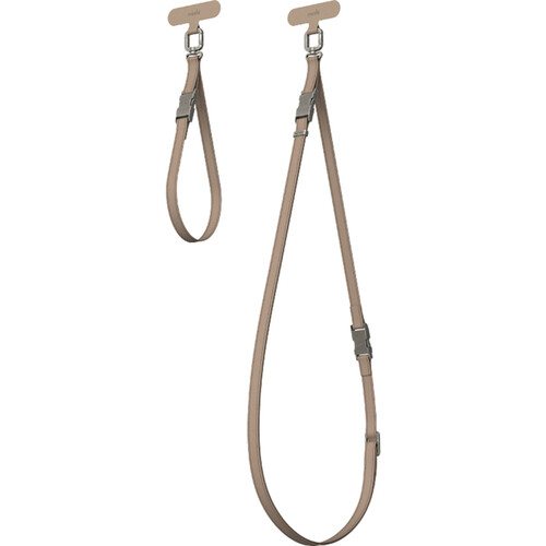 Moshi 2-in-1 Wrist & Body Smartphone Strap with Adapter (Woodsmoke Brown)