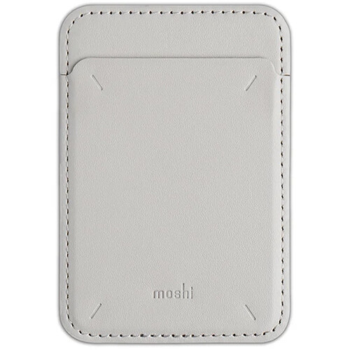 Moshi SnapTo Magnetic Slim Wallet (Foggy Gray)