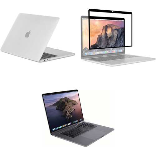 Moshi iGlaze Hardshell Case for 13" MacBook Pro Kit with iVisor Screen Protector and ClearGuard Keyboard Cover (2020, Stealth Clear/Matte/Clear)