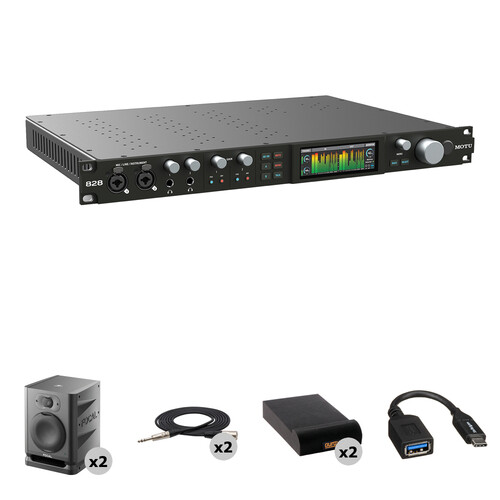 MOTU 828 USB-C Audio/MIDI Interface with Mixing Kit