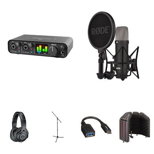 MOTU M2 USB-C Audio/MIDI Interface with Voiceover Kit