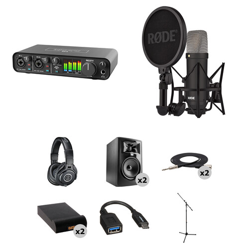 MOTU M4 USB-C Audio/MIDI Interface with Home Studio Kit
