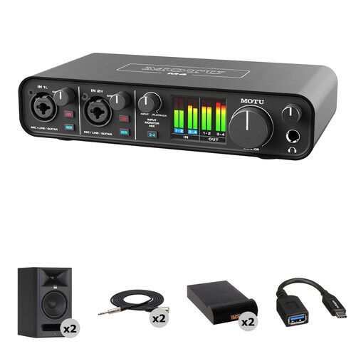 MOTU M4 USB-C Audio-MIDI Interface with Mixing Kit