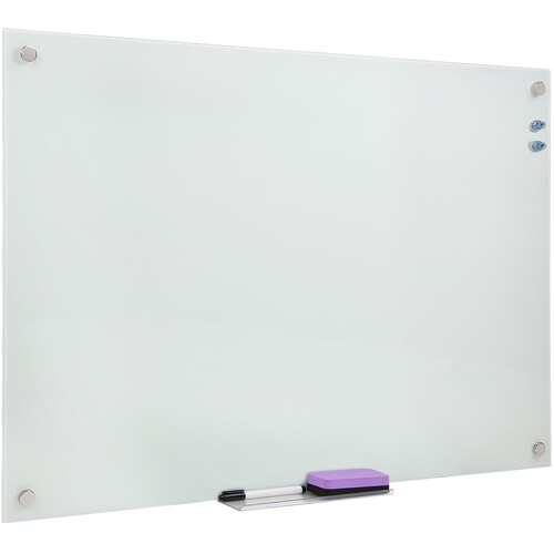 Mount-It! Wall-Mounted Magnetic Glass Dry-Erase Board (36 x 24")