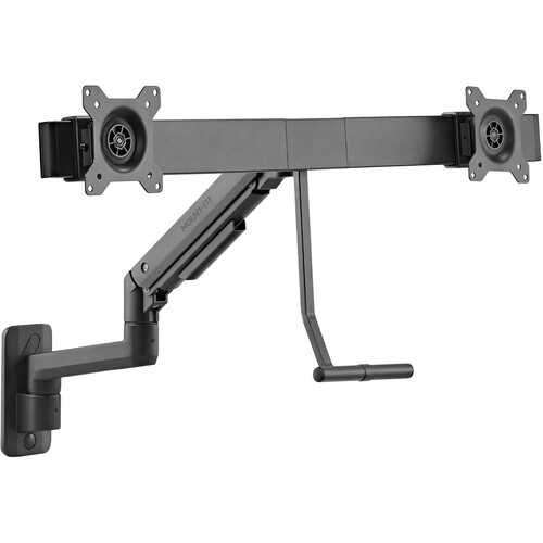 Mount-It! Dual-Monitor Wall Mount with Gas Spring Arm and Crossbar