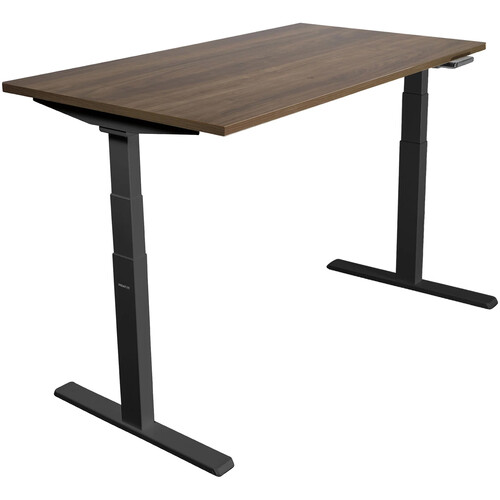 Mount-It! Ultimate Dual Motor Electric Standing Desk with 55" Tabletop (Black Frame, Adrift Tabletop)