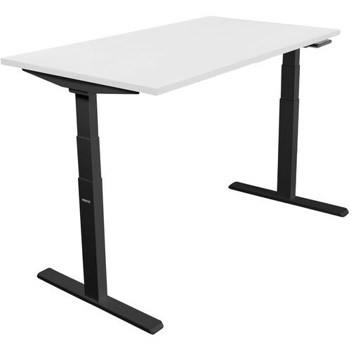 Mount-It! Ultimate Dual Motor Electric Standing Desk with 55" Tabletop (Black Frame, White Tabletop)