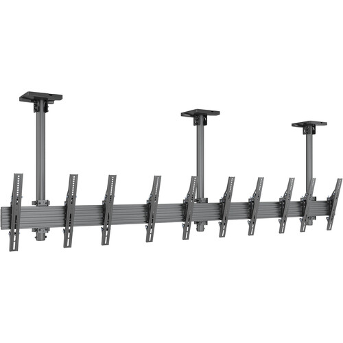 Mount-It! PRO Five-Screen Three-Pole Ceiling Mount (Side-by-Side, Portrait)