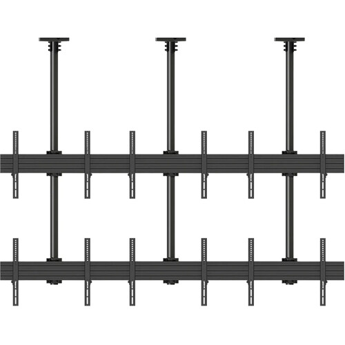 Mount-It! PRO Six-Screen Three-Pole Ceiling Mount (2 Top-to-Bottom, 3 Side-by-Side)