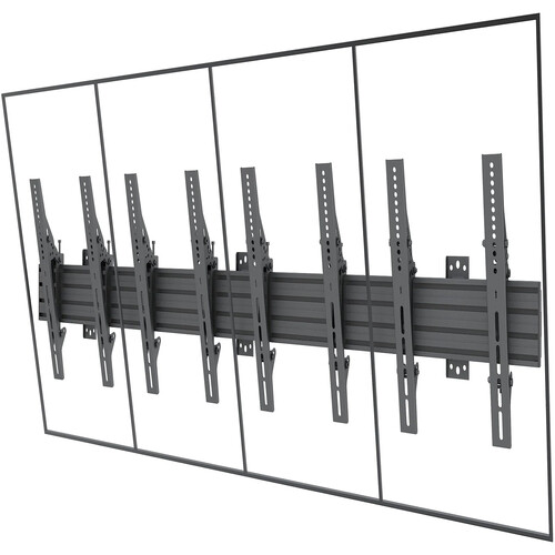 Mount-It! PRO Four-Screen Menu Board Wall Mount with Tilt Mounting Brackets (Side-by-Side)